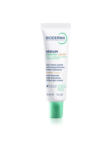 Bioderma Sébium Kerato+ Cover матиращ тониращ крем против несъвършенствата на акнозна кожа 30 мл.