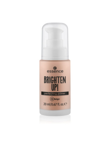 essence BRIGHTEN UP! Perfecting Primer течна основа под грим под фон дьо тен цвят 02 Beige 20 мл.
