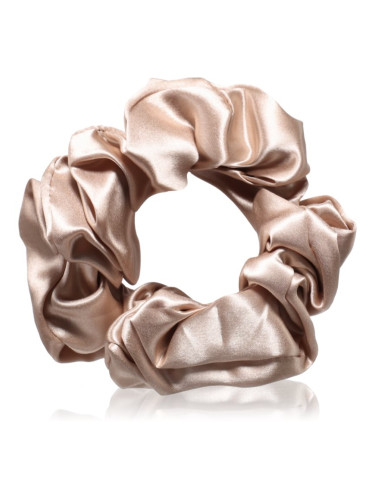 Crystallove Silk Scrunchie копринен ластик за коса Gold 1 бр.