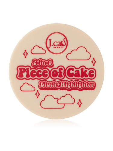 J.Cat Beauty 2 In 1 Piece Of Cake озаряващ руж цвят 103 McFlirty 12.1 гр.