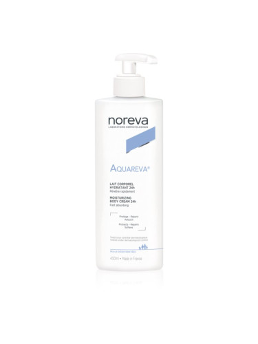 Noreva Aquareva Moisturizing Body Cream 24h подхранващ хидратиращ лосион за тяло 400 мл.