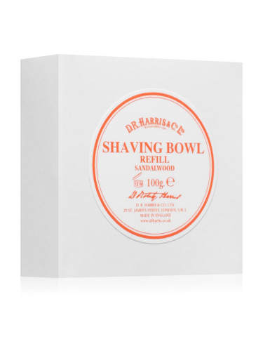 D.R. Harris Shawing Bowl Refill сапун за бръснене пълнител Sandalwood 100 гр.
