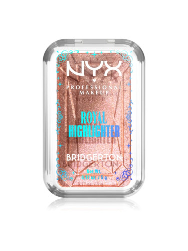 NYX Professional Makeup Bridgerton Royal Highlighter озарител цвят 01 Iridescent Peach 5 гр.