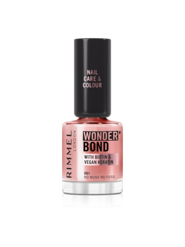 Rimmel Wonder'Bond лак за нокти цвят 001 No Muss No Fuss 12 мл.