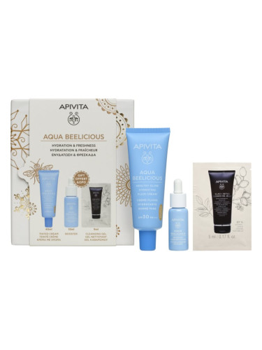 Apivita Aqua Beelicious Hydration & Natural Coverage Set коледен подаръчен комплект за освежаване и хидратация