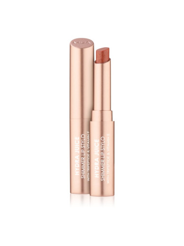 MUA Makeup Academy Hydra Juice Peptide Shimmer Lip Stylo блестящо червило с подхранващ ефект цвят Caramel Glaze 1.5 гр.