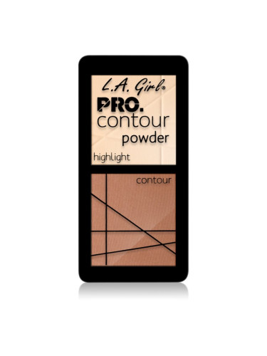 L.A. Girl Cosmetics PRO. Contour Powder контурираща палитра за лице цвят Light 5.6 гр.