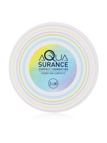 J.Cat Beauty Aquasurance компактна пудра за средно до пълно покритие цвят 102 Natural 9 гр.