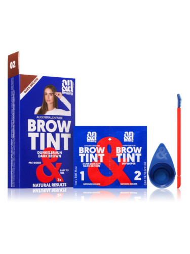 A.N.D. Beauty Brow Tint цвят за вежди цвят Dark Brown 3x1.67 мл.
