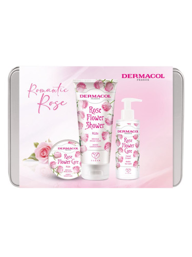 Dermacol Flower Care Rose подаръчен комплект метална кутия