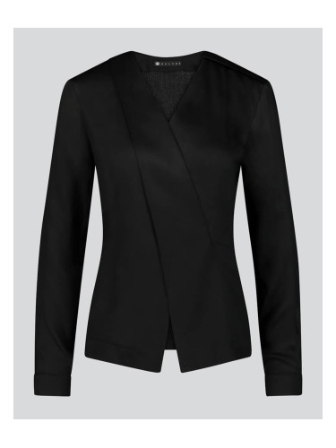 Блуза с преплуване с метални копчета