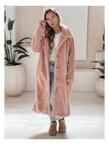 Дамско дълго плюшено палто