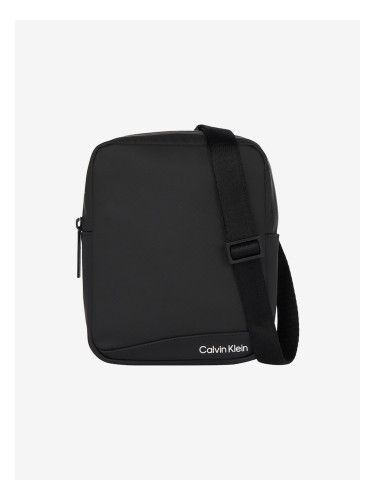 Black Men's Shoulder Bag Calvin Klein Rubberized Conv Reporter S