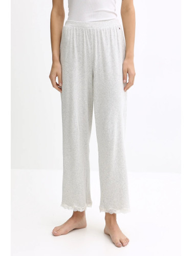Долнище на пижама Tommy Hilfiger в сиво с изчистен дизайн UW0UW06074