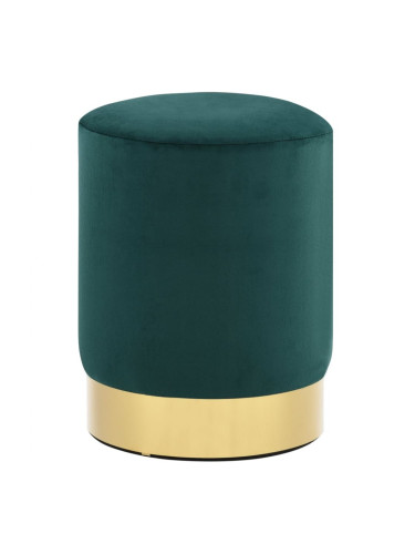 Sonata H Табуретка, тъмнозелено и златисто, кадифе