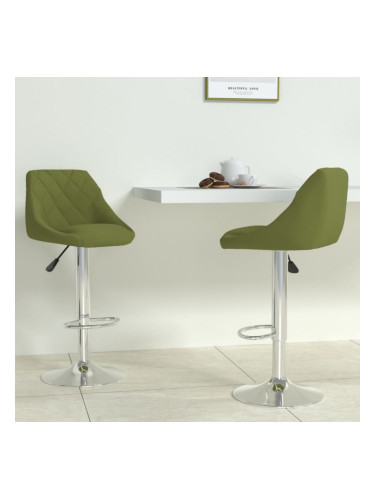 Sonata H Бар табуретки, 2 бр, светлозелени, кадифе