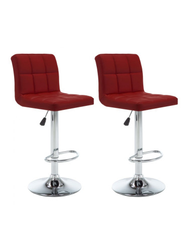 Sonata H Бар табуретки, 2 бр, виненочервени, изкуствена кожа