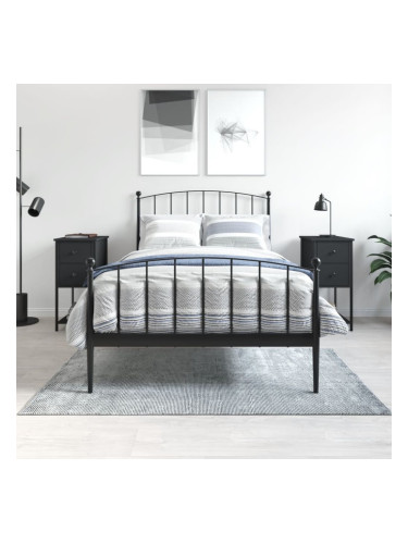 Sonata H Нощни шкафчета, 2 бр, черни, 32x42x70 см, инженерно дърво