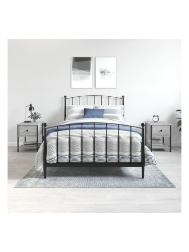 Sonata H Нощни масички, 2 бр, cив сонома, 34x35,5x45 см, инженерно дърво