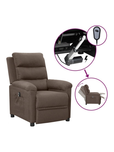 Sonata H Електрически реклайнер стол, таупе, текстил