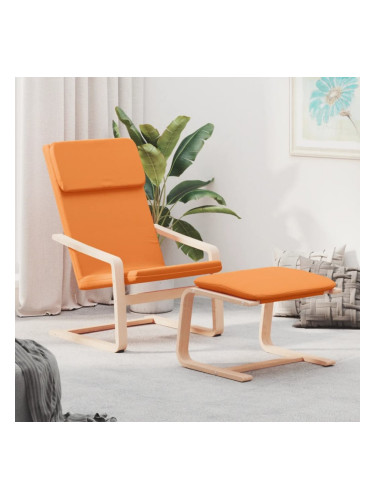 Sonata H Релаксиращ стол с табуретка, тъмножълто, текстил