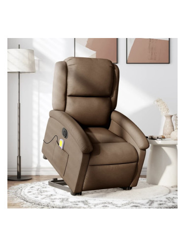 Sonata H Електрически изправящ масажен реклайнер стол кафяв текстил