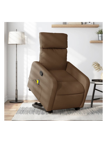 Sonata H Изправящ масажен реклайнер стол, кафяв, текстил