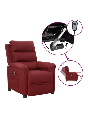 Sonata H Електрически стол реклайнер, виненочервен, текстил
