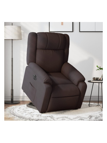 Sonata H Електрически изправящ реклайнер стол, тъмнокафяв, текстил