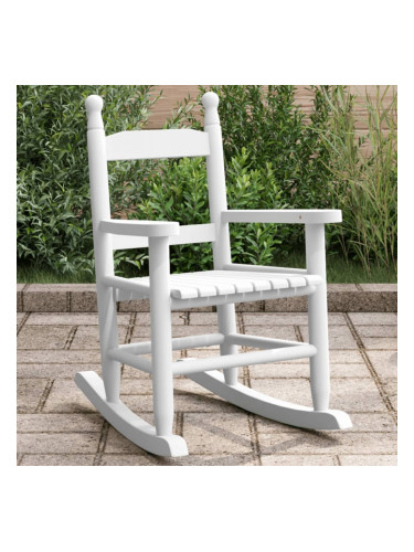 Sonata H Люлеещ се стол за деца, бял, масивна топола