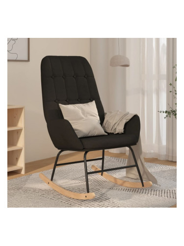 Sonata H Люлеещ стол, черен, текстил