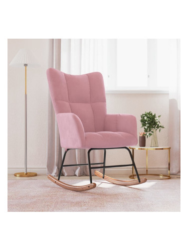 Sonata H Люлеещ стол, розов, кадифе