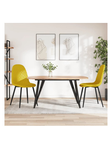 Sonata H Трапезни столове, 2 бр, горчица, кадифе