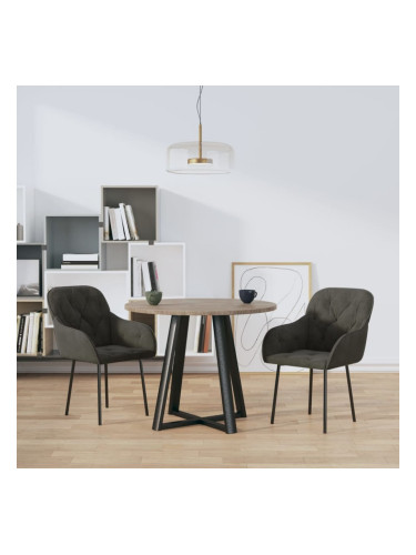 Sonata H Трапезни столове, 2 бр, тъмносиви, кадифе