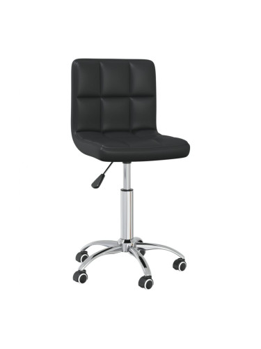 Sonata H Въртящ се трапезен стол, черен, изкуствена кожа