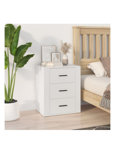 Sonata H Нощно шкафче, бяло, 50x36x60 см, инженерно дърво