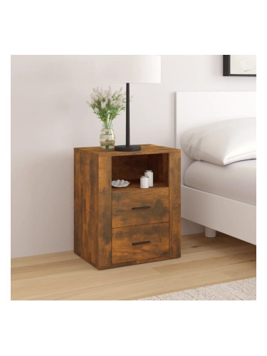 Sonata H Нощно шкафче, Опушен дъб, 50x36x60 см, инженерно дърво