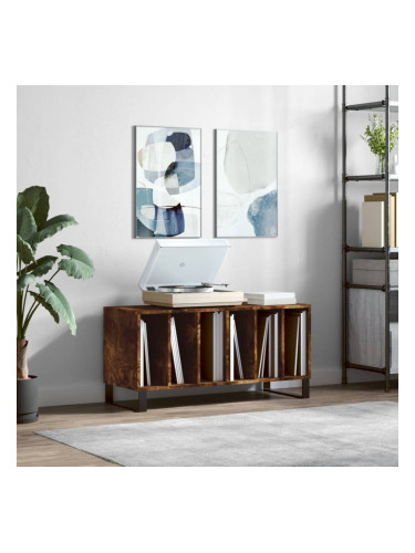 Sonata H Шкаф за винилови плочи опушен дъб 100x38x48 см инженерно дърво