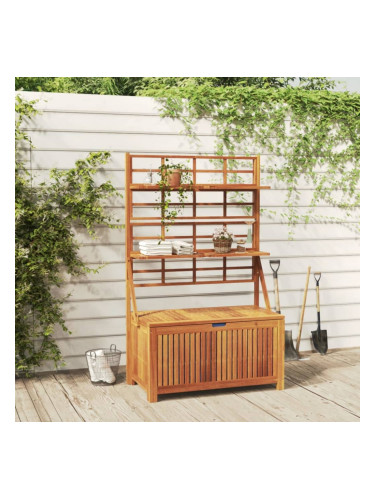 Sonata H Сандък за съхранение с пергола, 99x50x160 см, акация масив