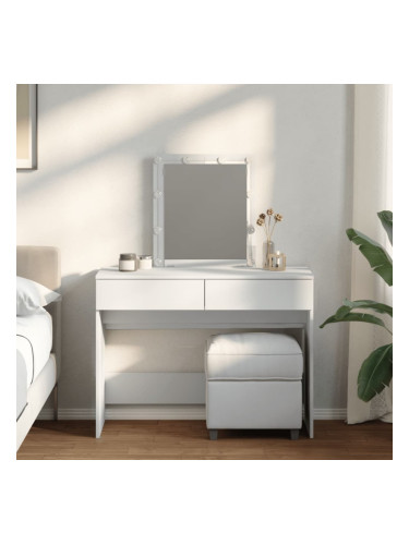 Sonata H Тоалетка с LED, бяла, 100x40x130 см