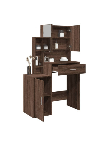 Sonata H Тоалетка с шкаф, кафяв дъб, 80x35x132 см
