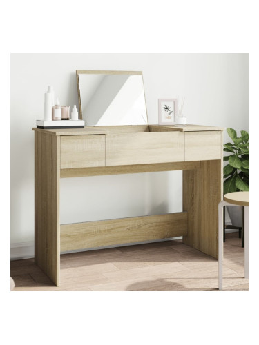 Sonata H Тоалетка с огледало, дъб сонома, 100x45x76 см