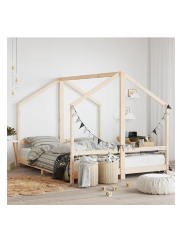 Sonata H Рамка за детско легло 2x(80x200) см масивна борова дървесина