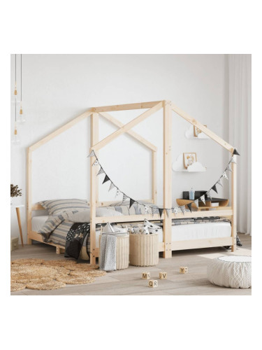 Sonata H Рамка за детско легло 2x(80x160) см масивна борова дървесина