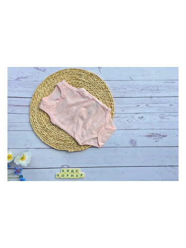 Лятно боди потник с къдрички Pink