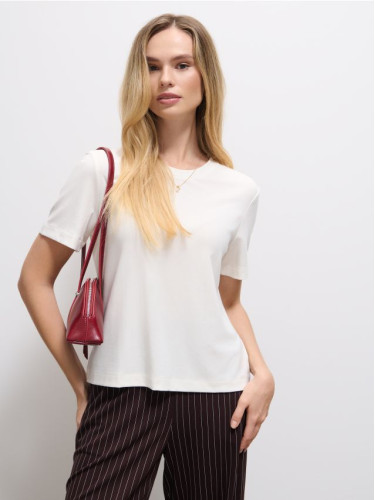 Mohito - Тениска с къс ръкав - кремaво