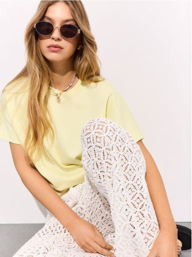 Mohito - Памучна тениска - жълто