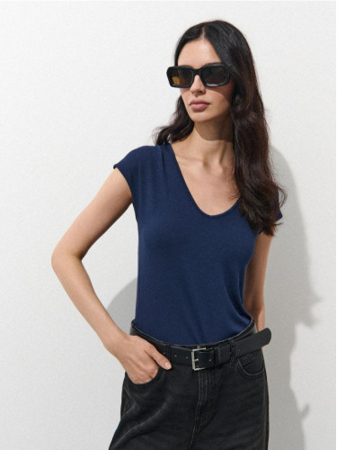 Mohito - Блуза със съдържание на модал - нави