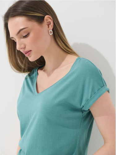 Mohito - Тениска с къс ръкав - тюркоазено