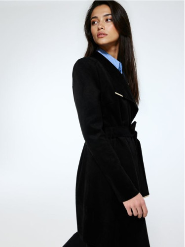 Mohito - Палто с колан - черен